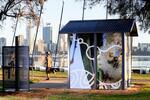 Burton 2 changing room facility with graphic panels 